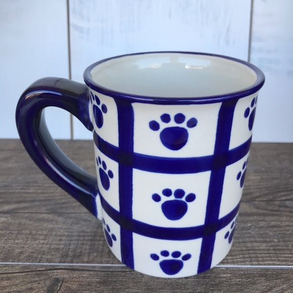 Puppy Paws Blue Mug by Pet Rageous Hand Painted - Picture 3 of 8